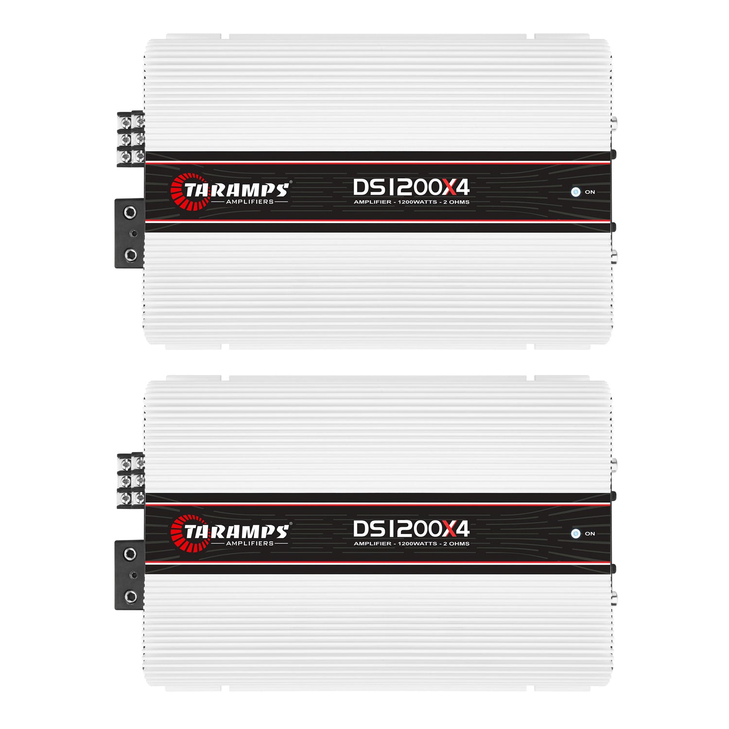 Taramps DS 1200X4 Class D 1200W & 2 Ohms Car Audio 4 Channel Amplifier (2 Pack)