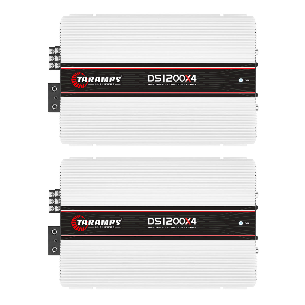 Taramps DS 1200X4 Class D 1200W & 2 Ohms Car Audio 4 Channel Amplifier (2 Pack)