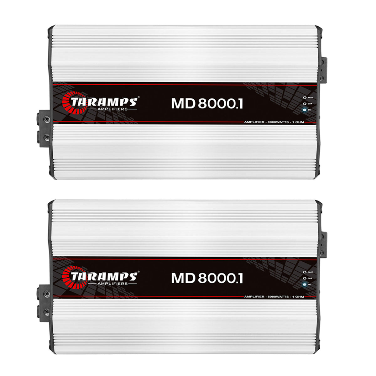 Taramps Class D MD 8000 Watt RMS 1 Ohm Sound Systems Mono Amplifier (2 Pack)