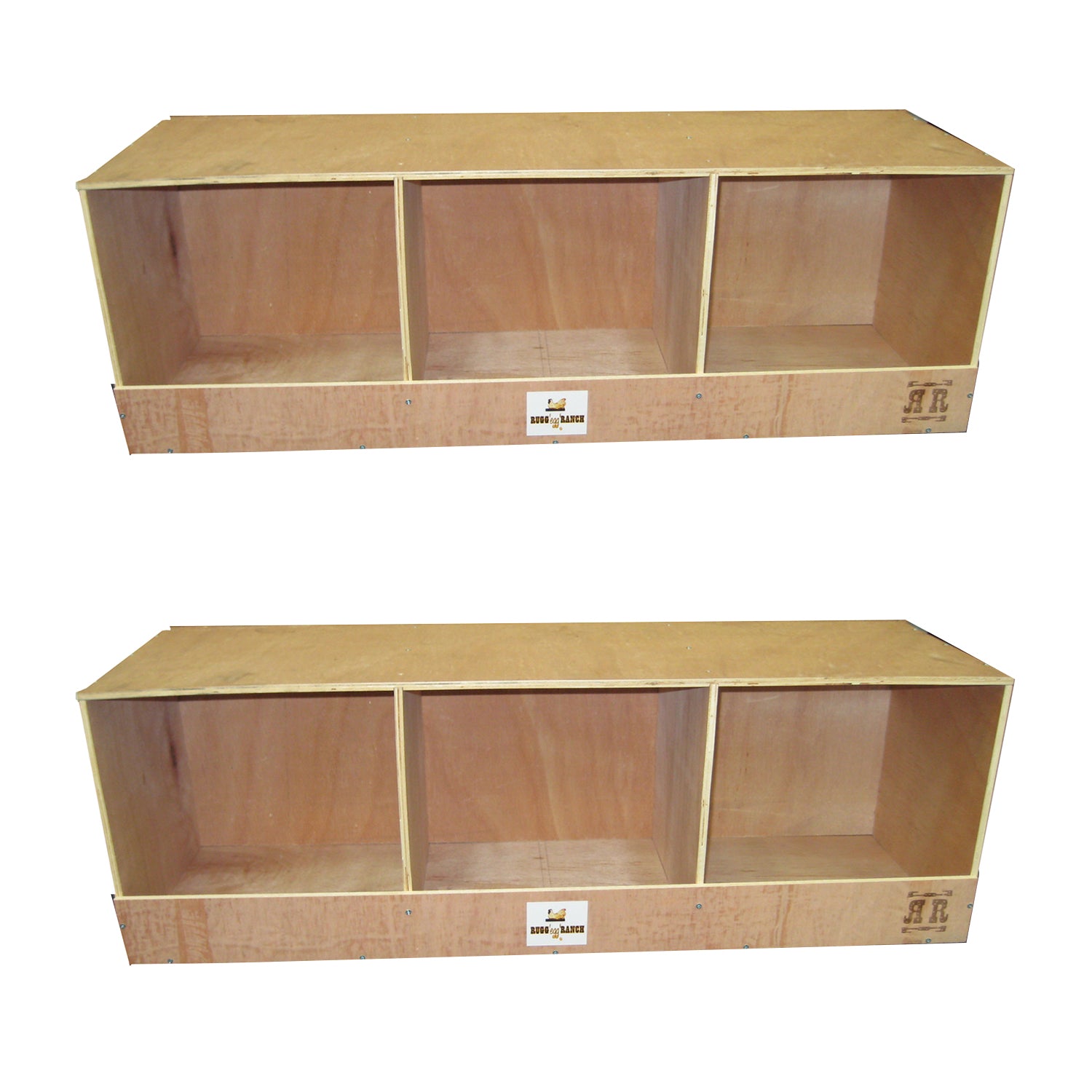 Rugged Ranch TRIPLEX RuggEgg Wooden Chicken Coop Triple Nesting Boxes (2 Pack) - VMInnovations