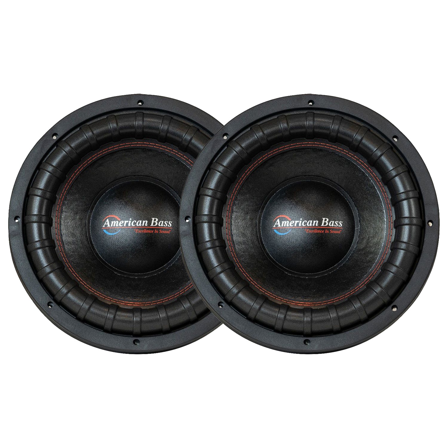 American Bass XFL 1244 12 Inch Dual 4 Ohm Voice Coil 2000 Watt Subwoofer Speaker (2 Pack)