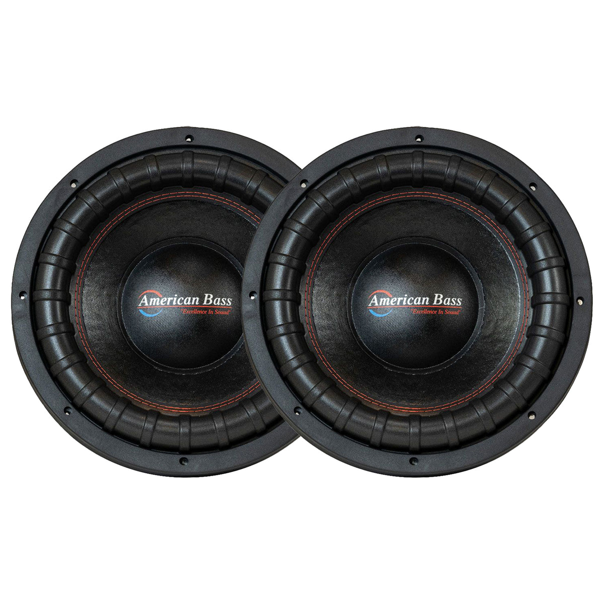 American Bass XFL 1244 12 Inch Dual 4 Ohm Voice Coil 2000 Watt Subwoofer Speaker (2 Pack)