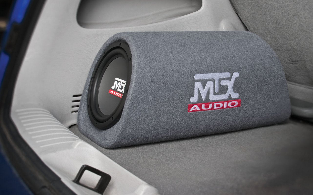 MTX RT8PT 8" 240W Loaded Subwoofer Enclosure Amplified Tube Vented (4 Pack) - VMInnovations