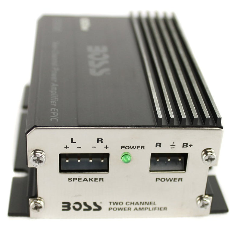 BOSS CE102 100 Watt 2 Channel Car/Motorcycle/ATV Audio Power Amplifier (2 Pack)