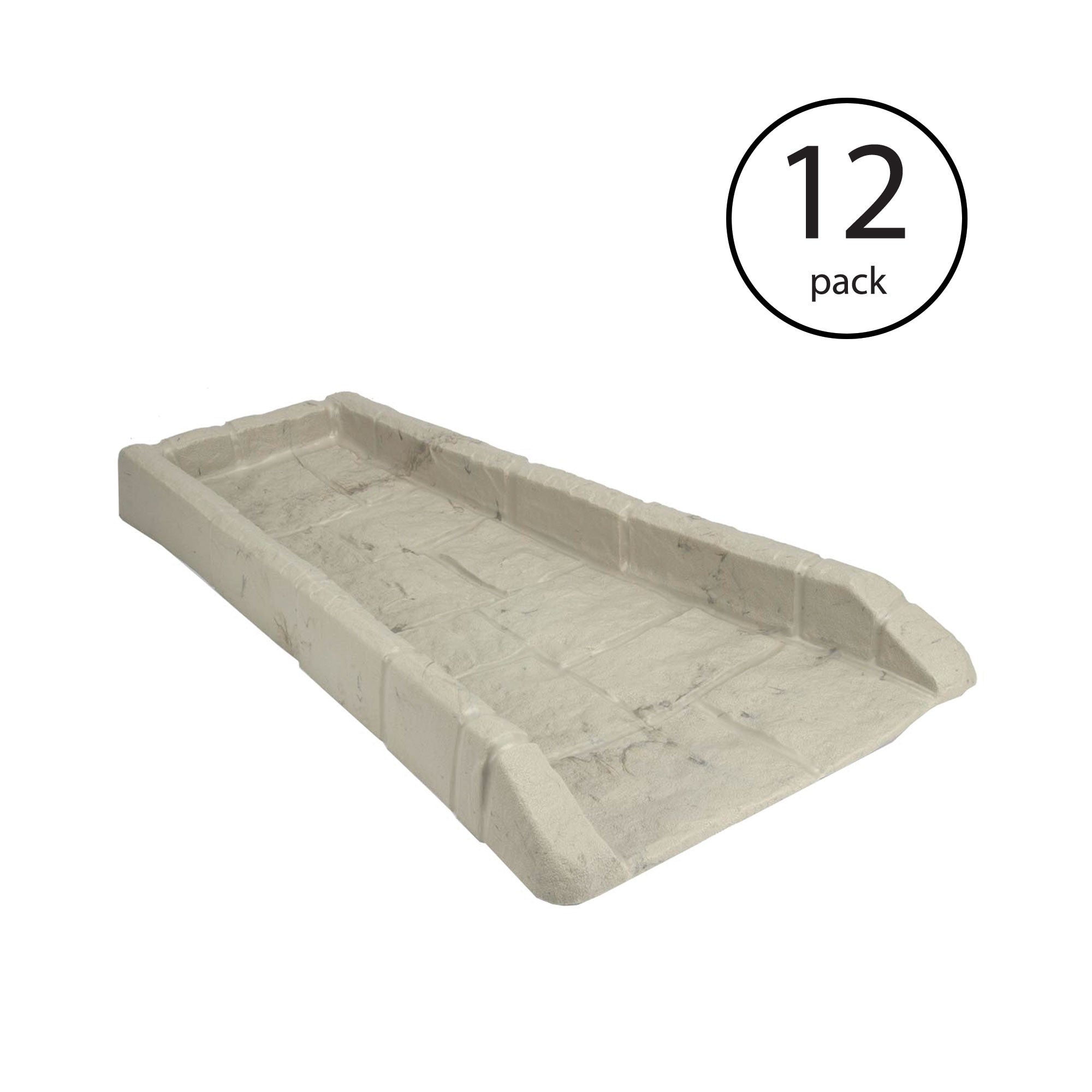 Suncast SB24 Decorative Rain Gutter Downspout Splash Block, Light Taupe(12 Pack) - VMInnovations