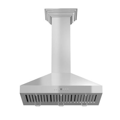 ZLINE KL3CRN 36 Inch Mount Wall Range Hood With Crown Molding, Stainless Steel