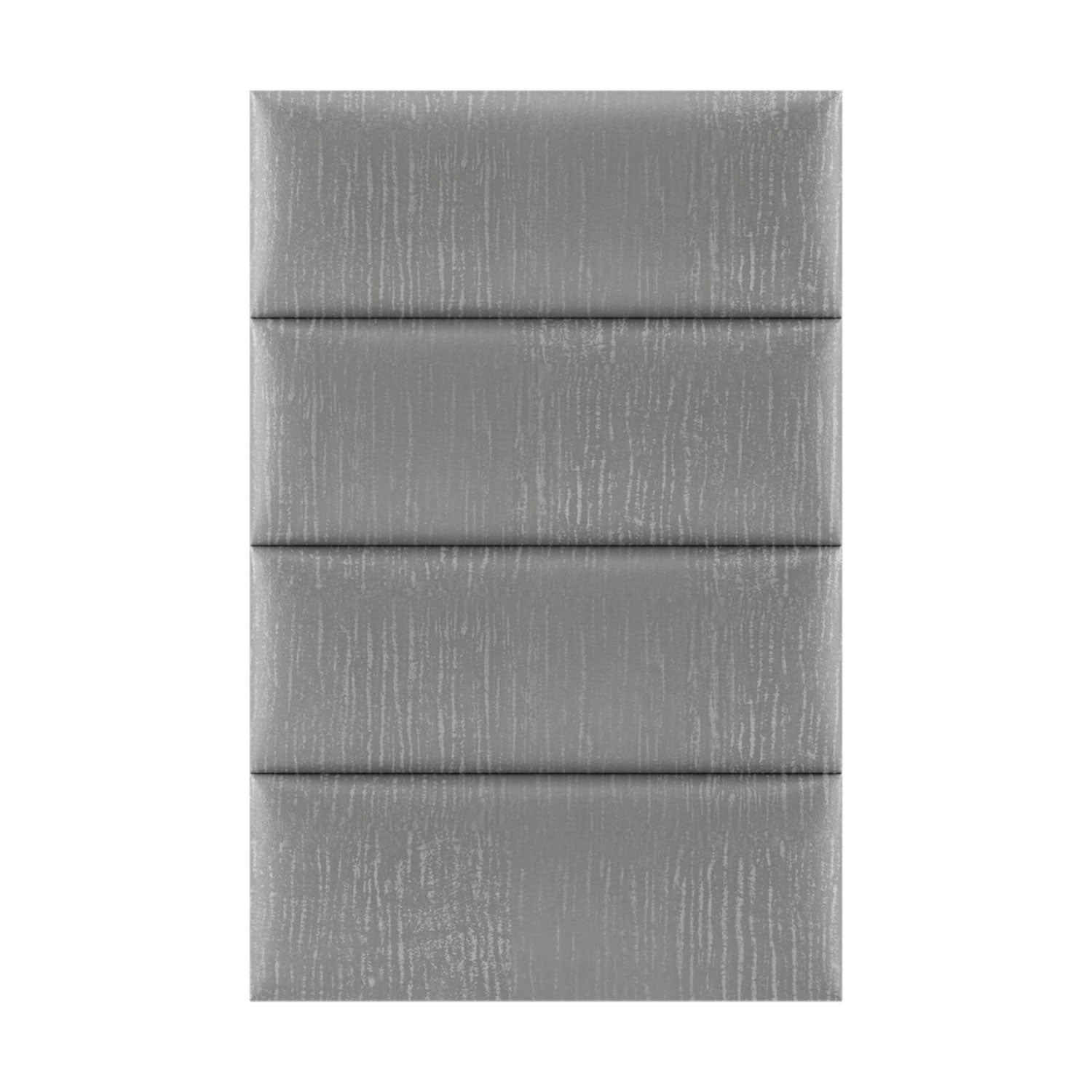 Vant 30 x 46 Inch Floating Upholstered Wall Panels, Metallic Silver (4 Pack)
