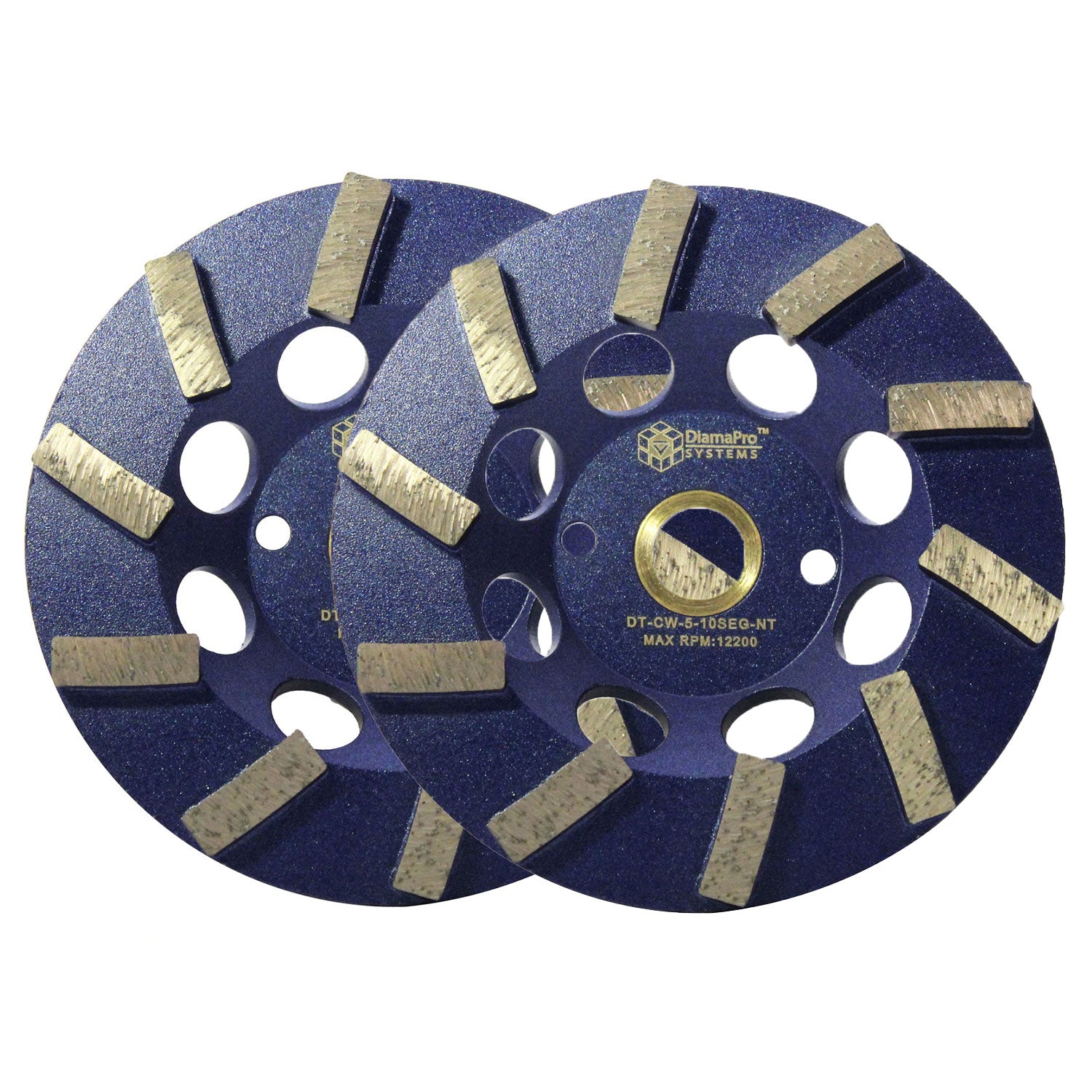 DiamaPro Systems NonThreaded 5 Inch 10 Segment Turbo Grinding Cup Wheel (2 Pack) - VMInnovations