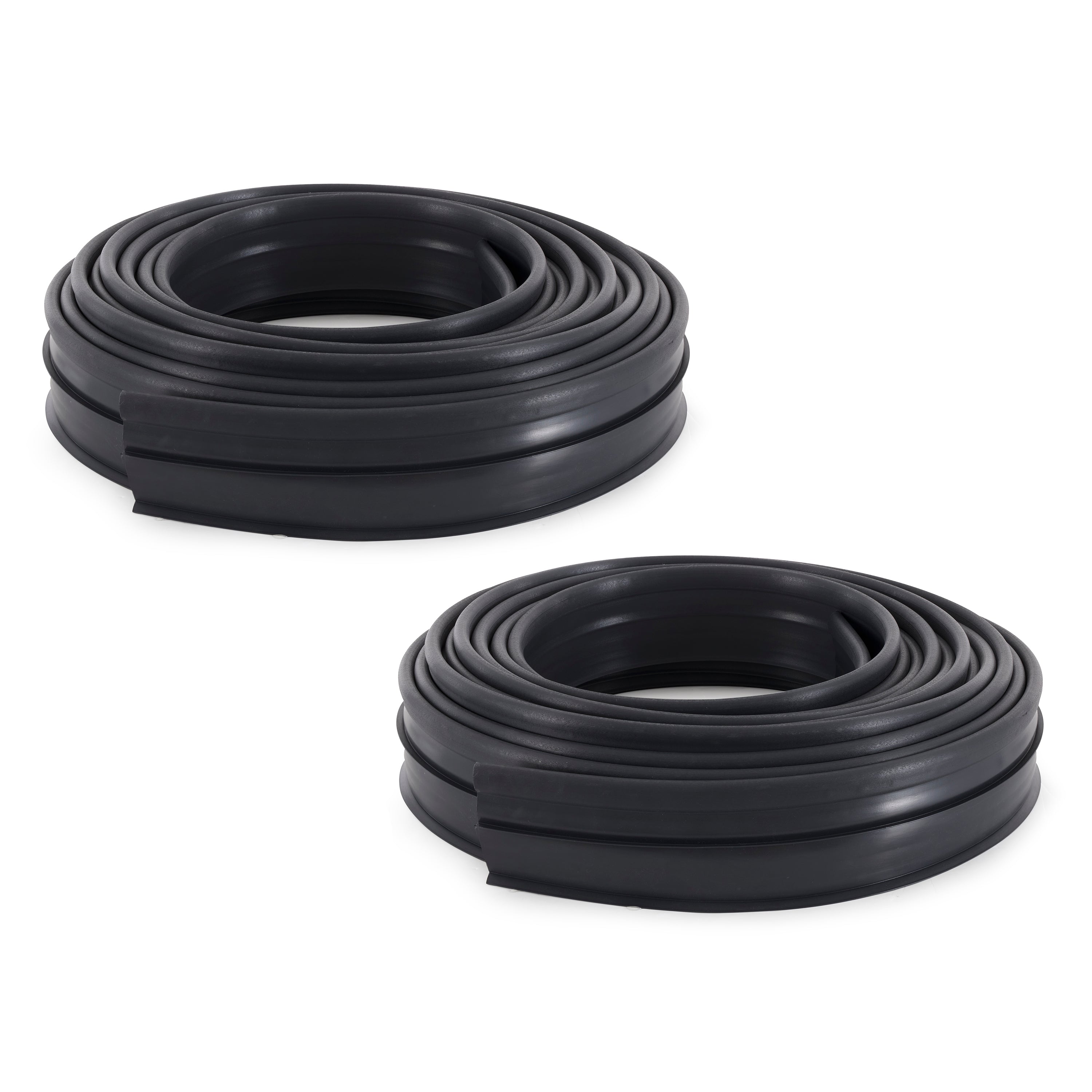 Suncast Professional Grade Dig In 60 Foot Landscape Edging Roll, Black (2 Pack) - VMInnovations