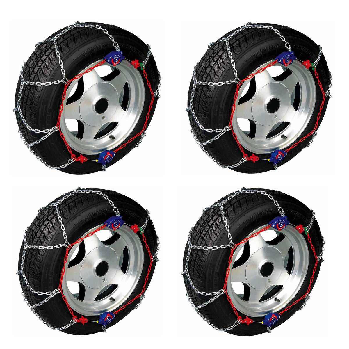 Auto-Trac Series 1500 Pickup Truck/SUV Traction Snow Tire Chains, Pair (2 Pack)