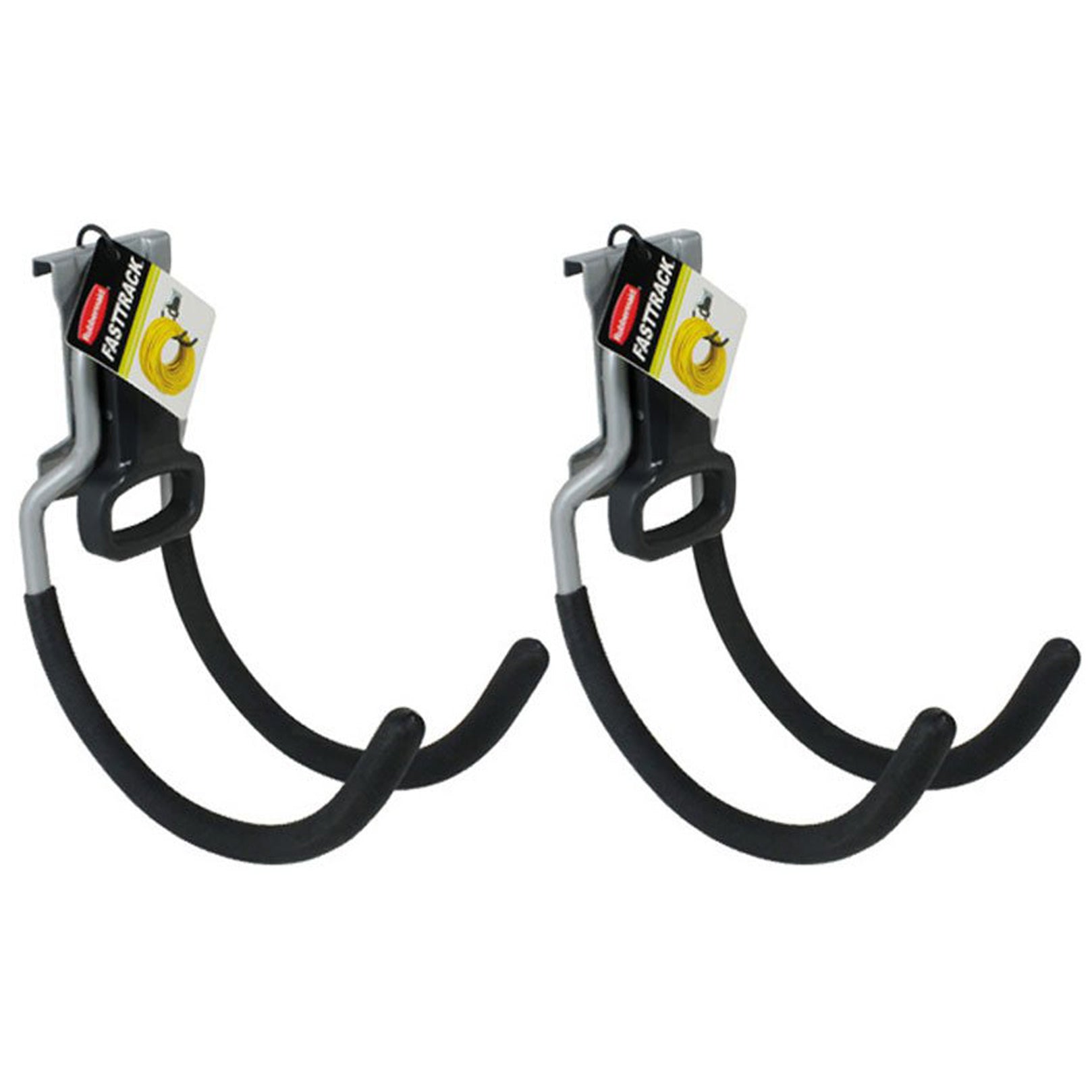 Rubbermaid Fast Track Wall Mounted Garage/Garden Storage Utility Hook (2 Pack) - VMInnovations