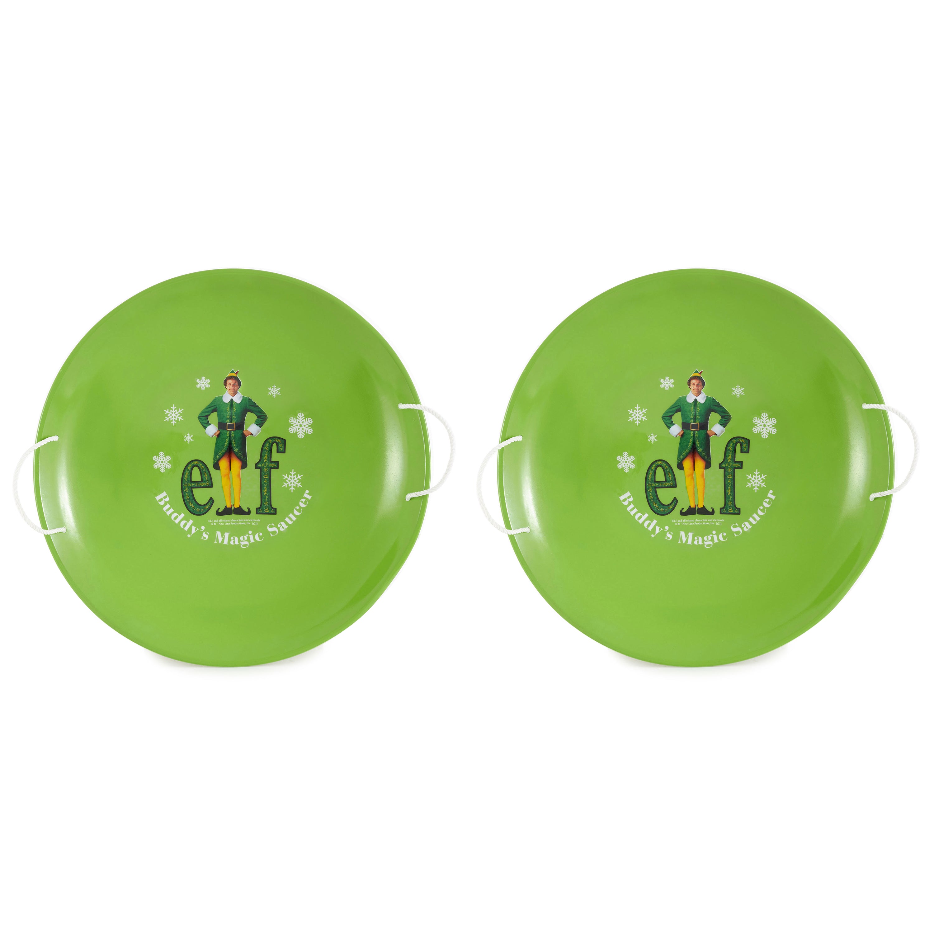 Slippery Racer ProDisc 26" Buddy the Elf Metal Saucer Sled with Handles (2 Pack)
