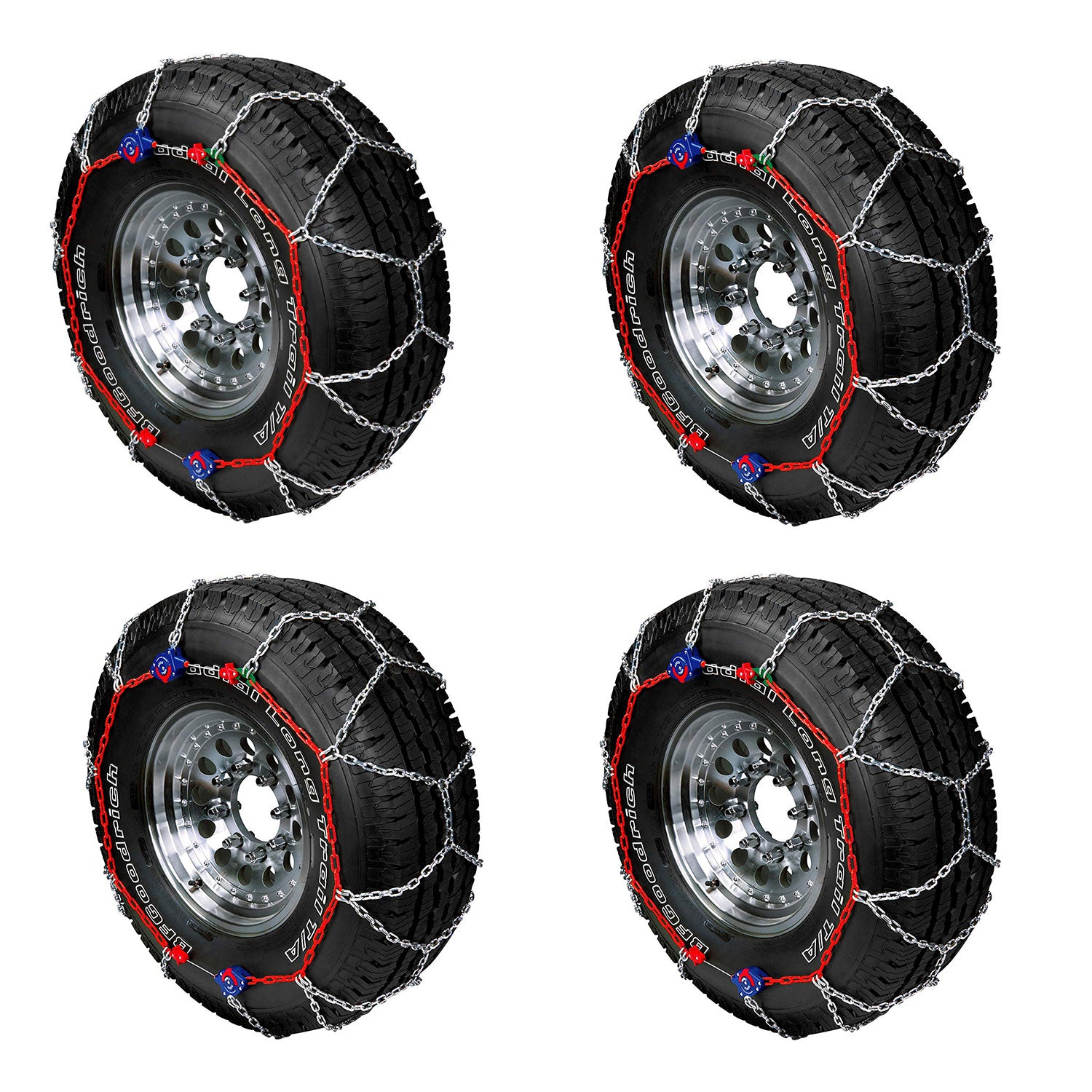 Auto-Trac Series 2300 Pickup Truck/SUV Traction Snow Tire Chains, 4 Pack - VMInnovations