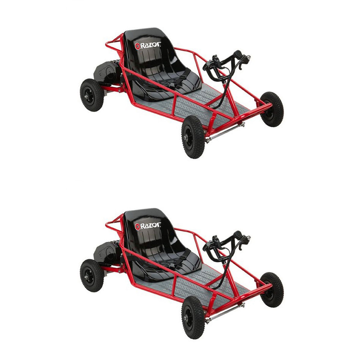 Razor Dune Buggy 25143511 Electric Powered Runner Kids Car Go Cart, Red (2 Pack)