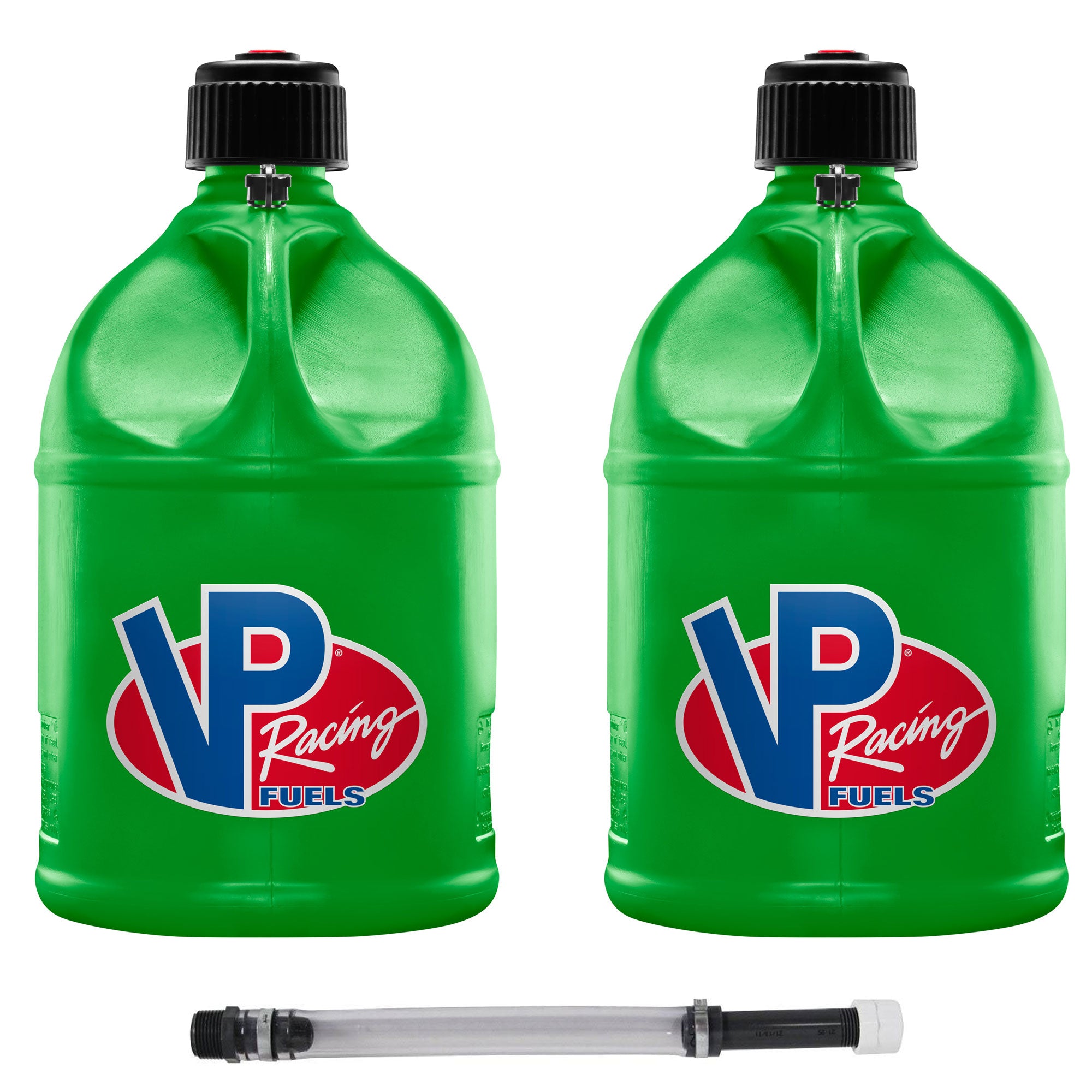 VP Racing Motorsport 5.5 Gallon Round Plastic Utility Jug (2 Pack) & 14 Inch Hose