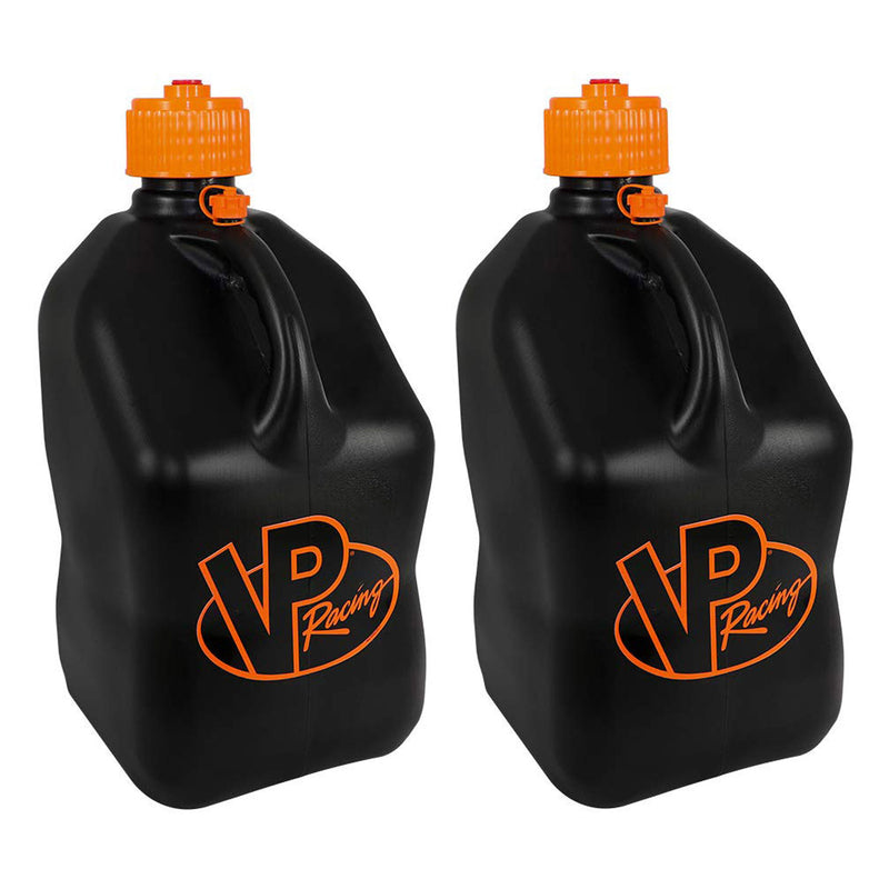 VP Racing Motorsport 5.5 Gal Plastic Utility Jugs, Black & Orange (2 Pack)