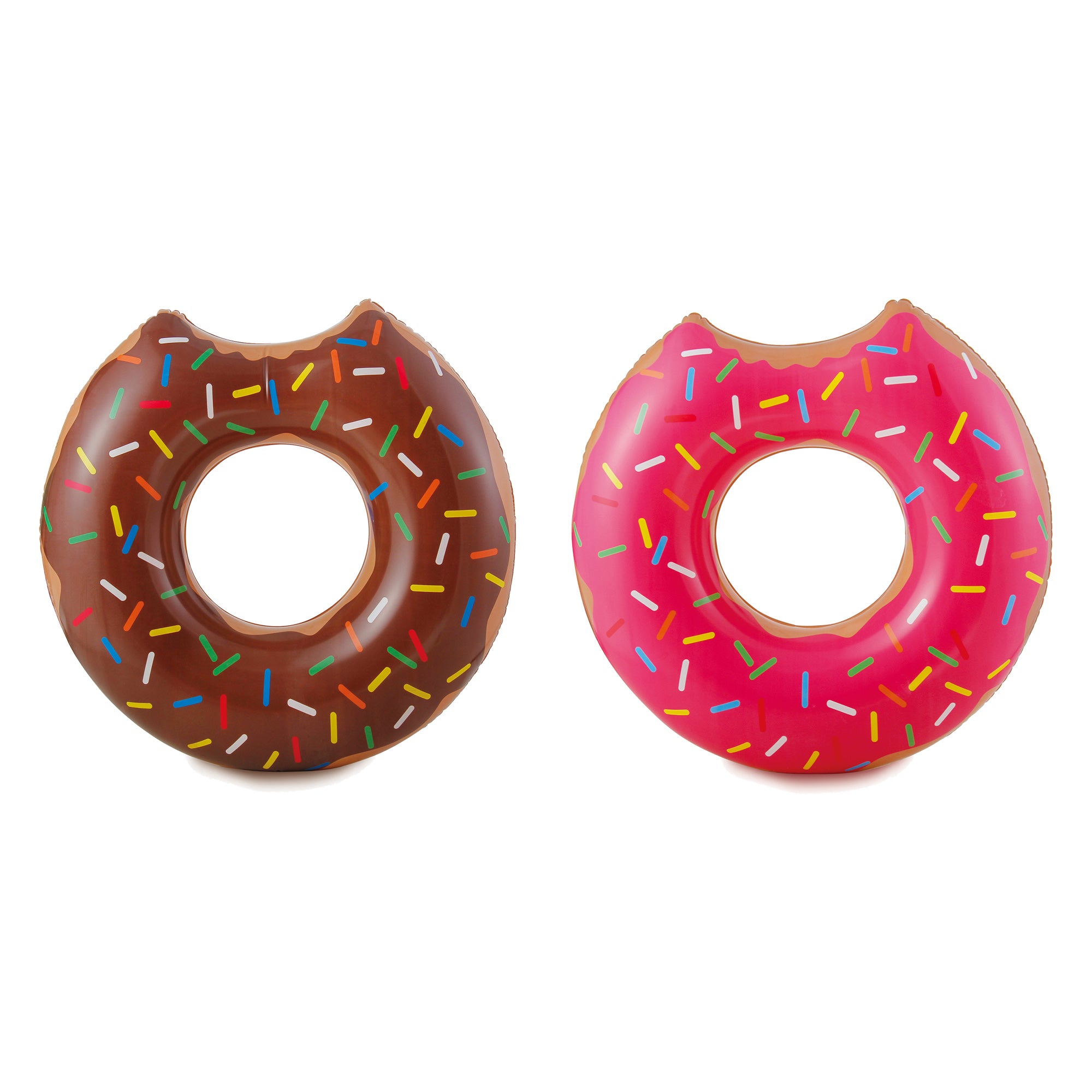 Summer Waves Elite 24' x 52" Frame Pool Set + Giant Frosted Donut Pool Floats - VMInnovations