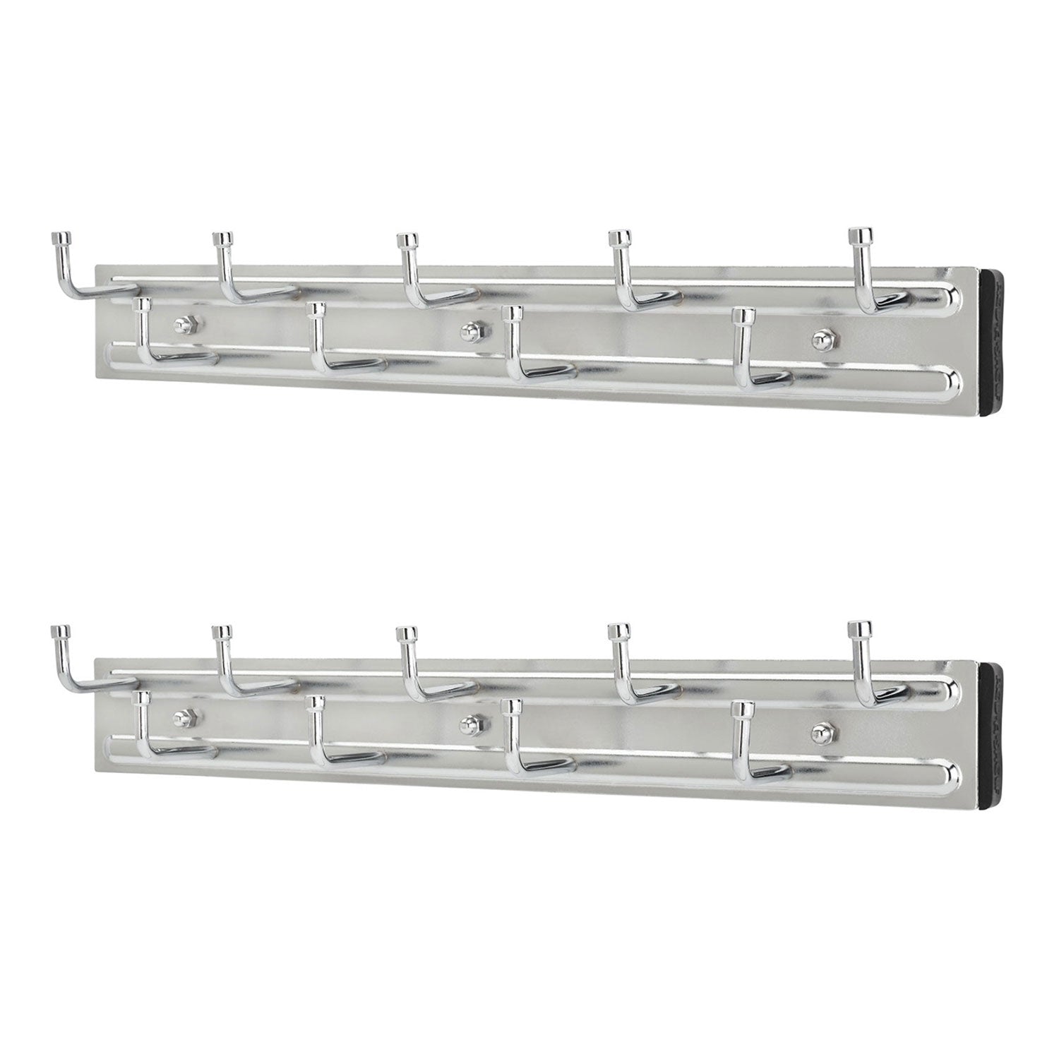 Rev-a-Shelf BRC-14CR 14" Mounted Pullout Belt Rack Organizer, Chrome (2 Pack) - VMInnovations