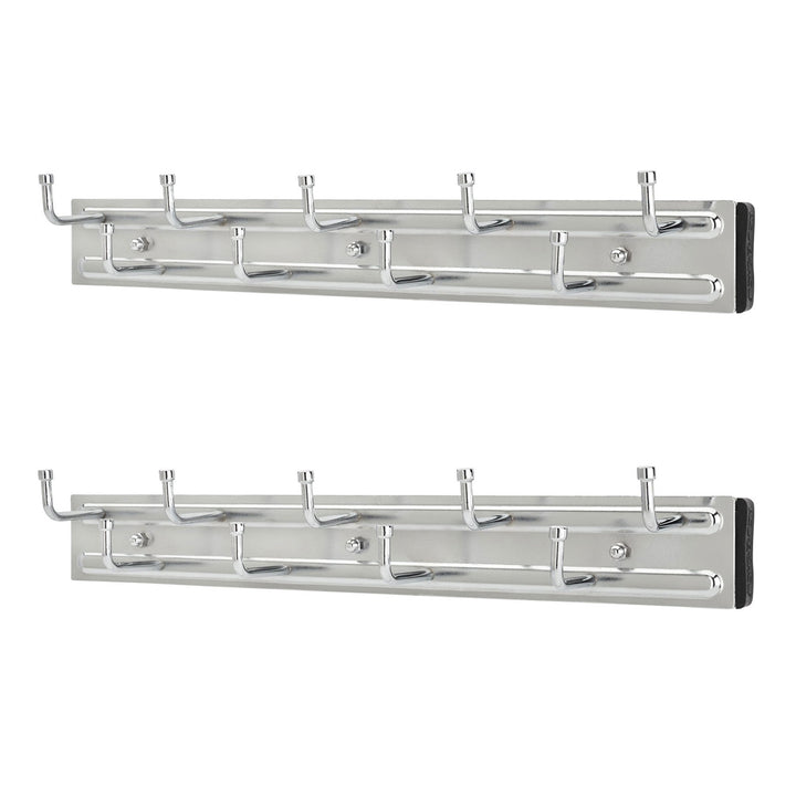 Rev-a-Shelf BRC-14CR 14" Mounted Pullout Belt Rack Organizer, Chrome (2 Pack) - VMInnovations