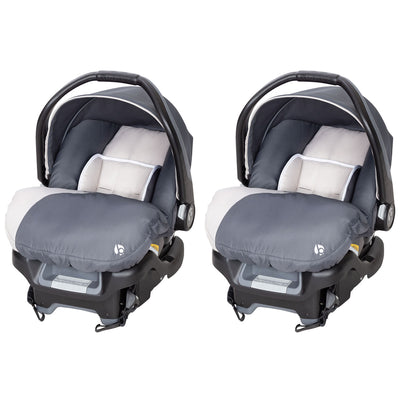 Baby Trend Ally Adjustable 35 Pound Infant Baby Car Seat w/ Base, Gray (2 Pack) - VMInnovations