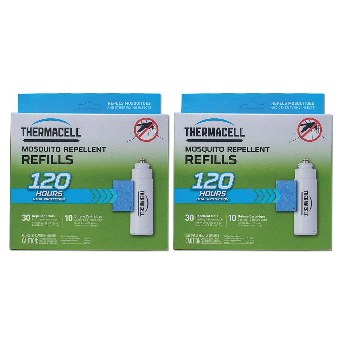 Thermacell 120-Hour Mosquito Shield w/ 30 Mats & 10 Cartridges (2 Pack)