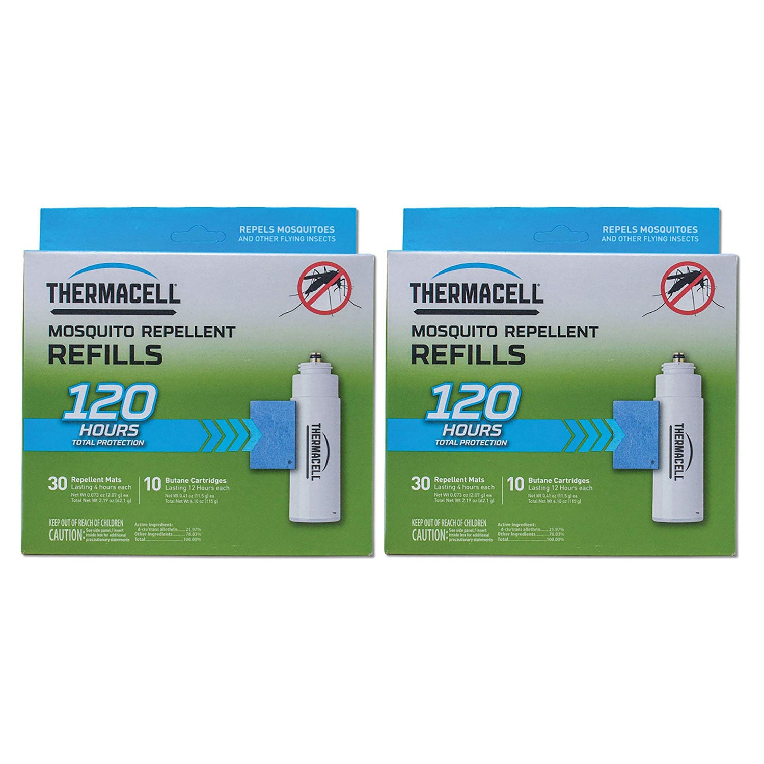 Thermacell 120-Hour Mosquito Shield w/ 30 Mats & 10 Cartridges (2 Pack)