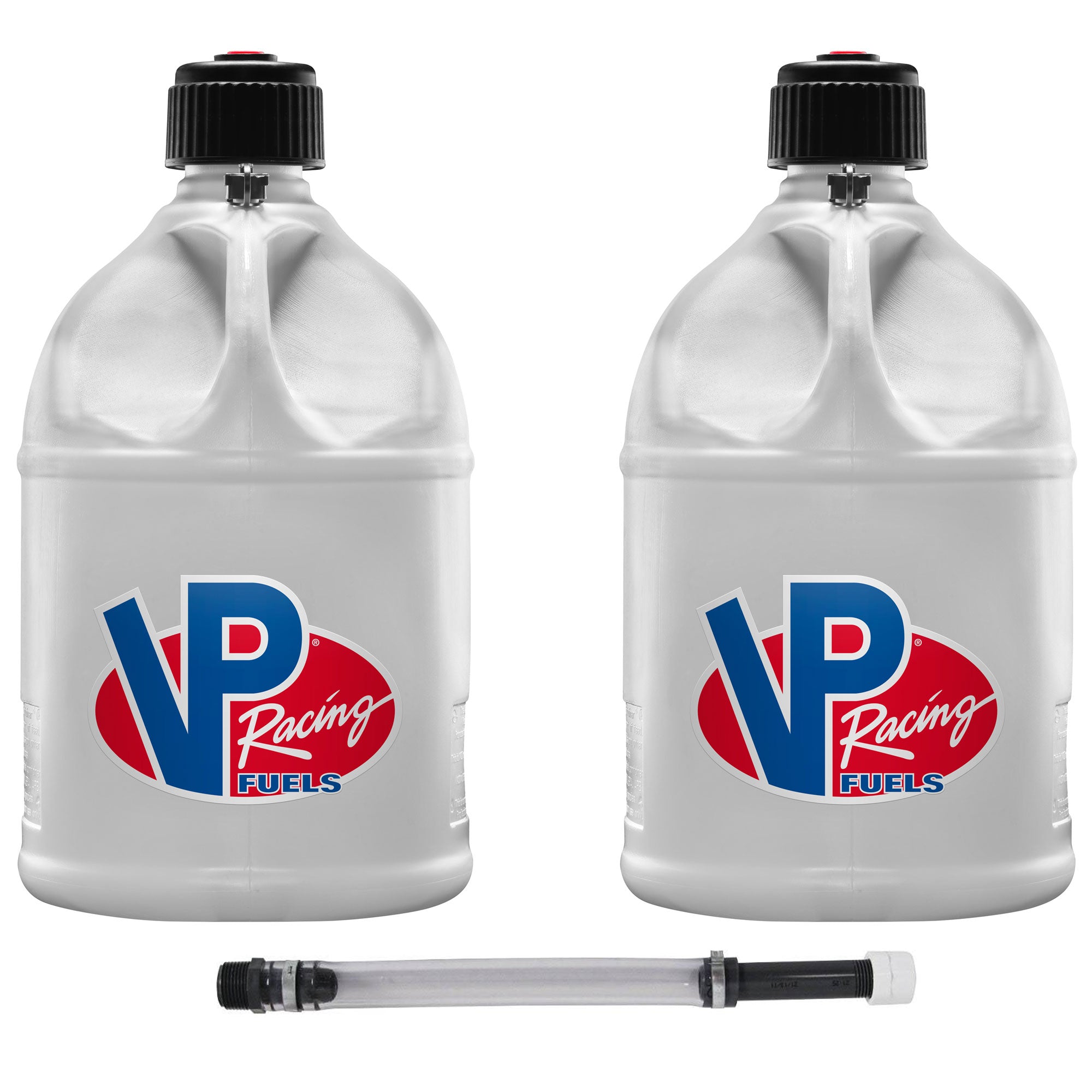 VP Racing Motorsport 5.5 Gallon Utility Jug White w/ 14 Inch Hose (2 Pack)