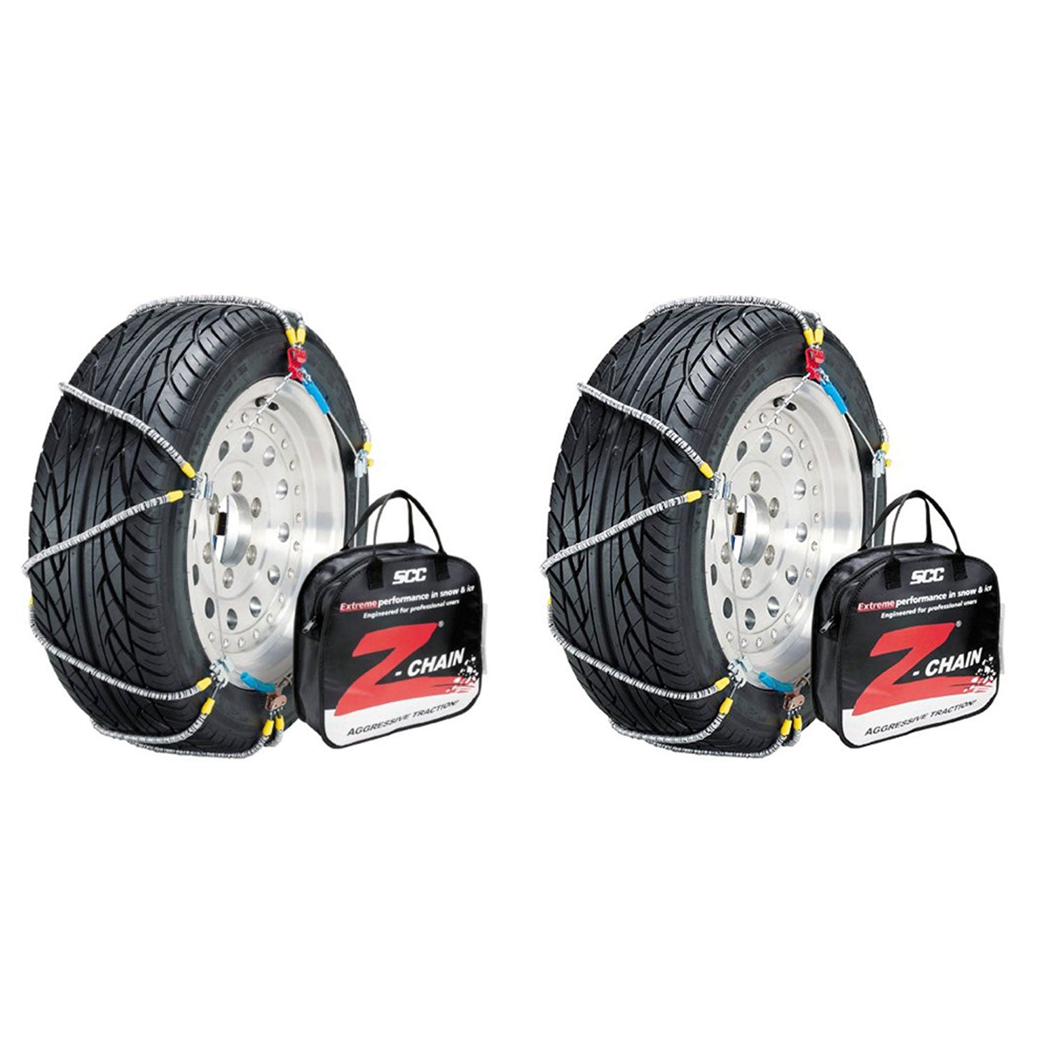 Security Chain Z575 Z Chain Passenger Car Truck Snow Traction Tire Chain, 4 Pack