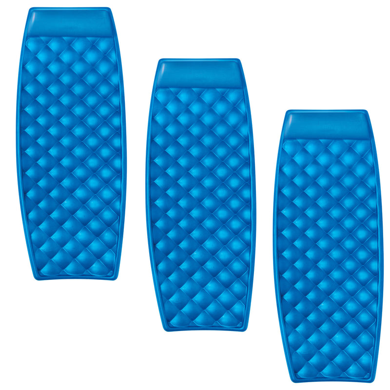 SwimWays Aquaria Solana Float Lounger for Swimming Pool Lounging, Blue (3 Pack)