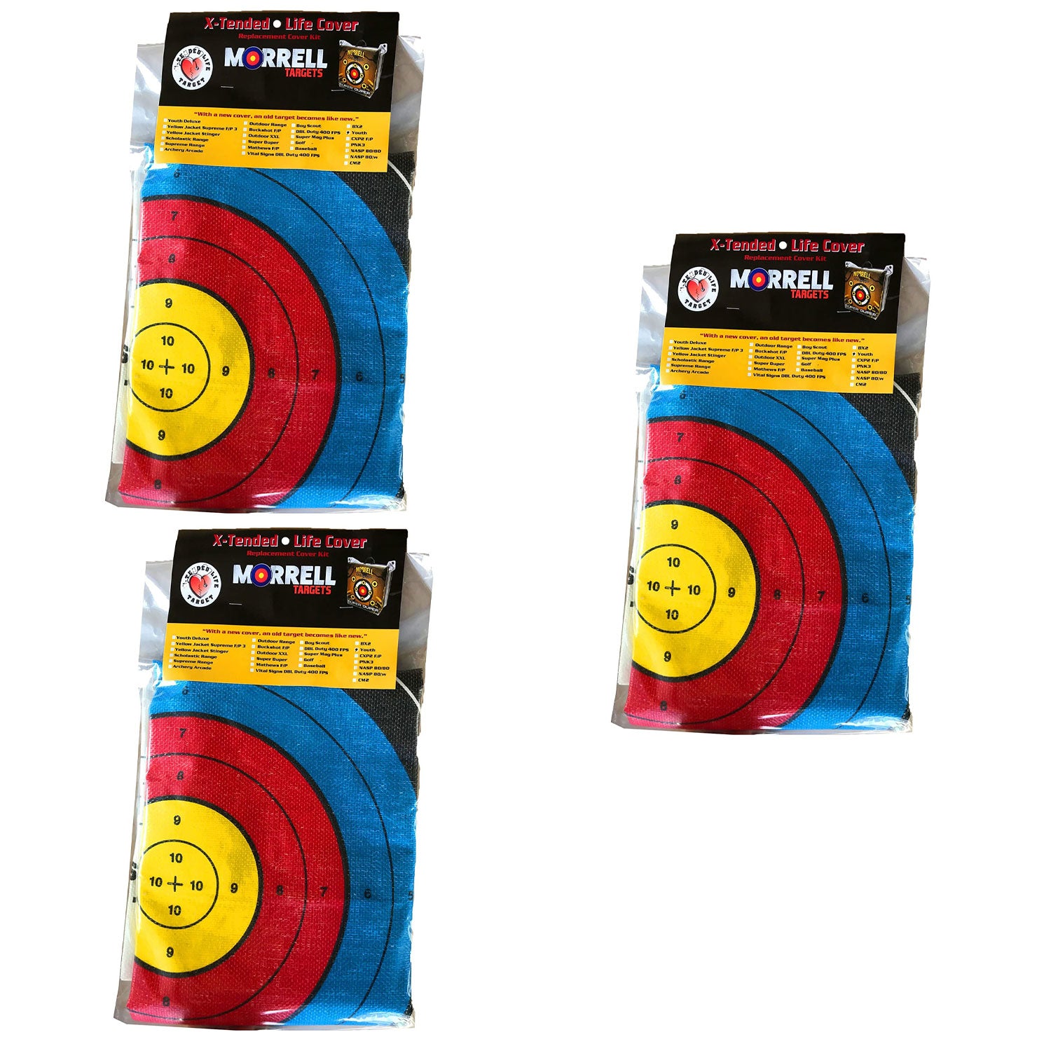 Morrell Lightweight Youth Range Archery Bag Target Replacement Cover (3 Pack)