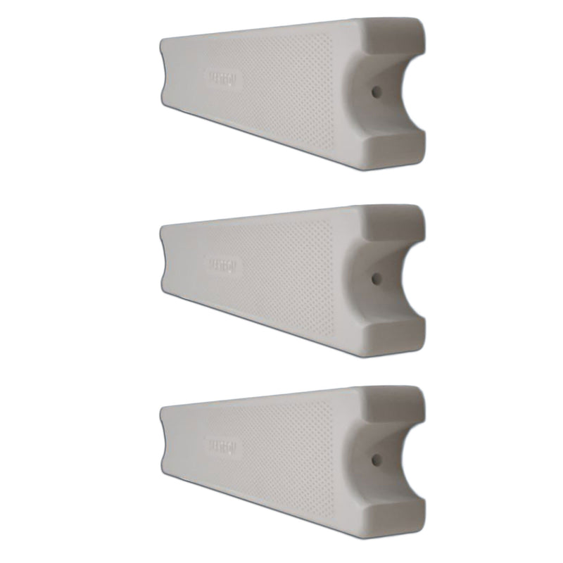Saftron 19.5 x 3.8 Inch Polypropylene Pool Ladder Step Rungs, Gray (3 Pack)