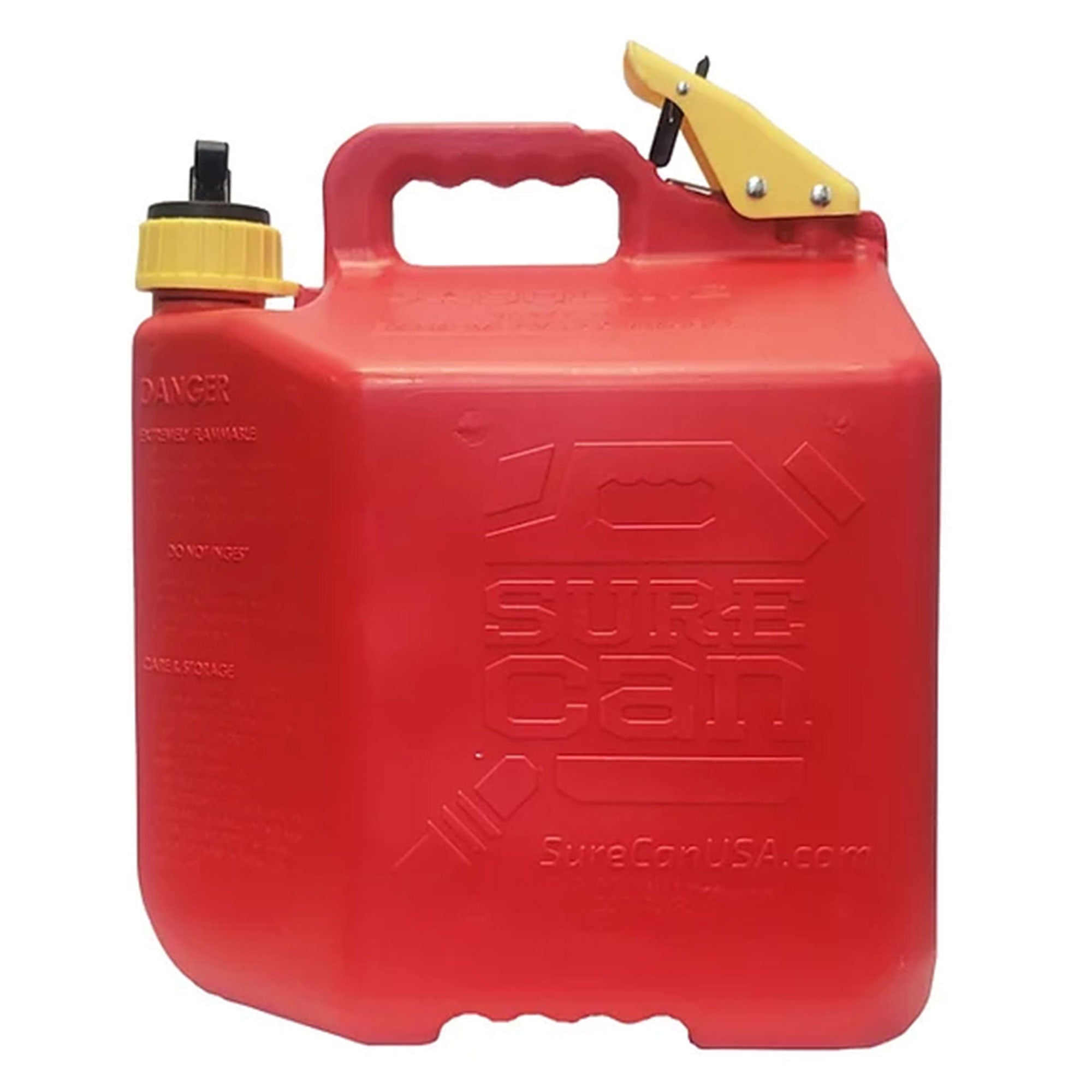 SureCan 5 Gallon Spill Free Type II Self Venting Gasoline Safety Can (4 Pack)