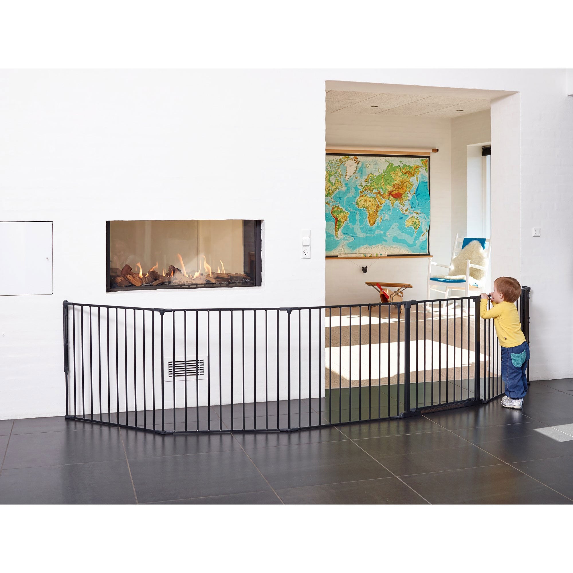 Pet Design Pet Flex System XXL Wall Mounted At Home Dog Gate, Black (Used) - VMInnovations