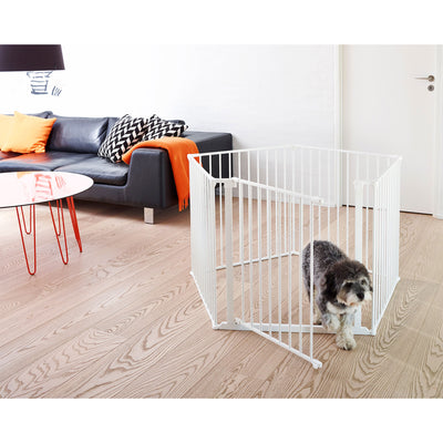 Scandinavian Pet Design Pet Flex System XXL Wall Mounted At Home Dog Gate, White