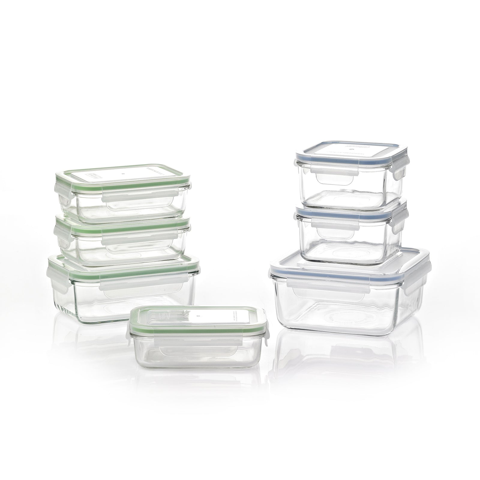 Glasslock 14 Piece Oven and Microwave Safe Glass Food Storage and Bakeware Set - VMInnovations