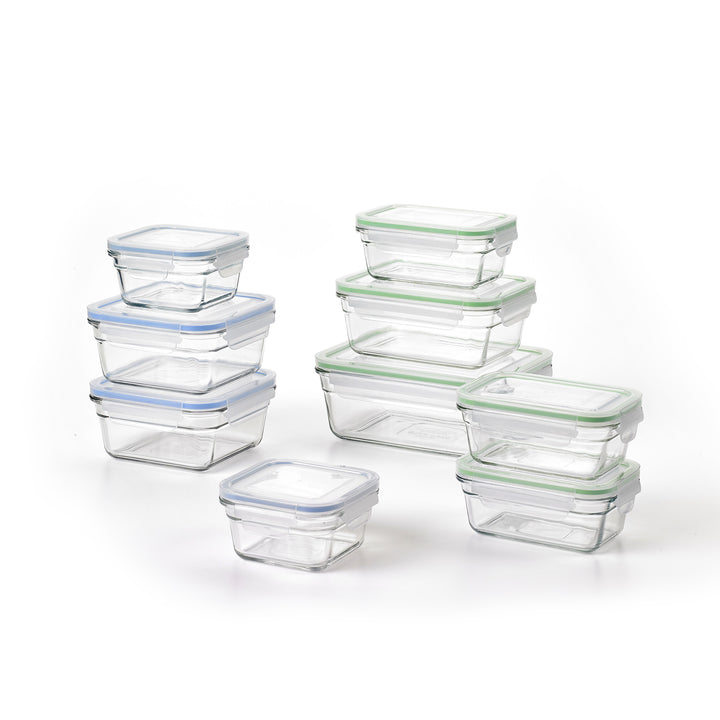 Glasslock 18-Piece Oven and Microwave-Safe Glass Food Storage and Bakeware Set - VMInnovations
