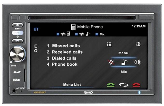 JENSEN VM9224BT 6.2" TOUCH SCREEN DVD USB/SD Ipod/Bluetooth 2 DIN (Open Box)