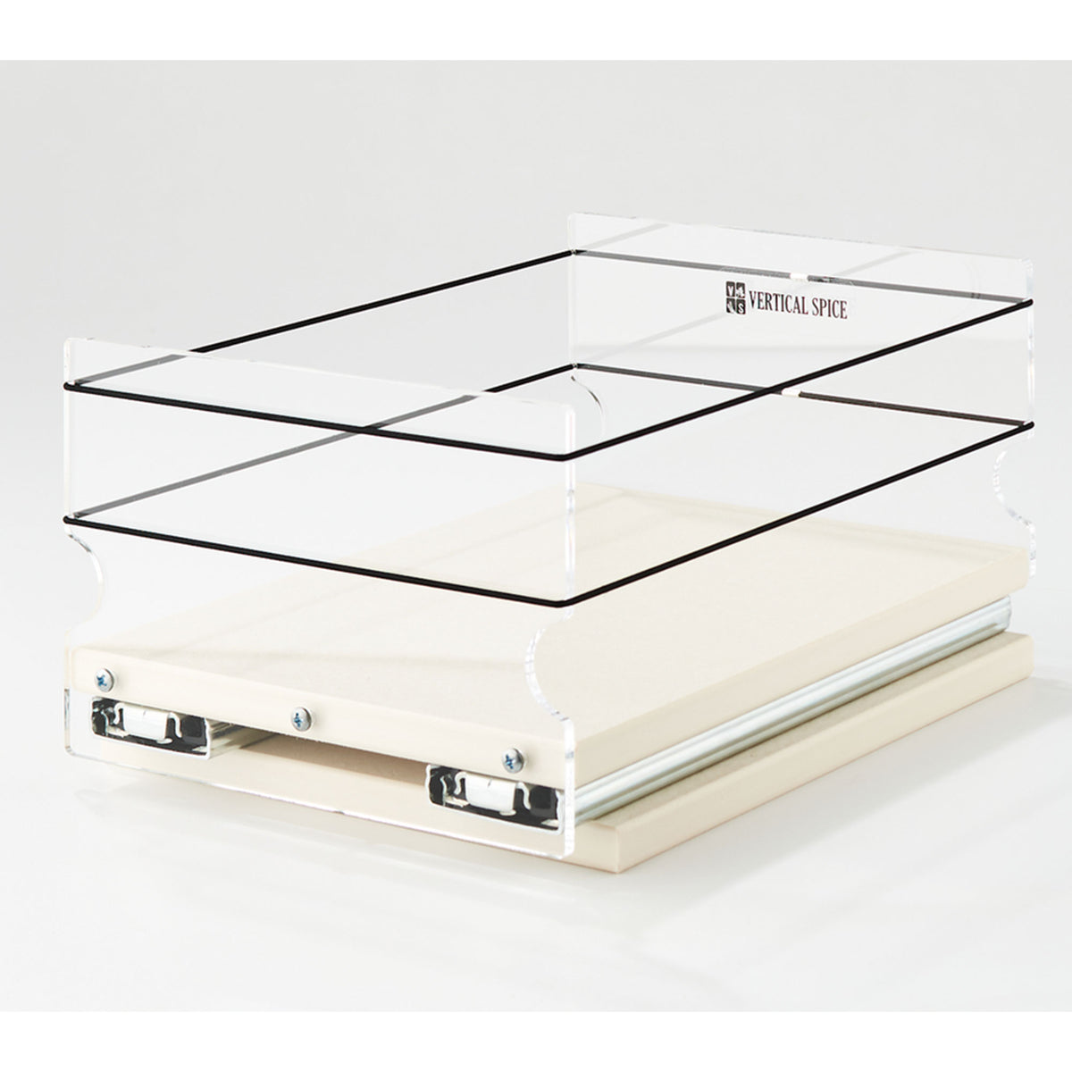 Vertical Spice 10.6" x 6.9" x 5" Cabinet/Pantry Spice Organizer Drawer, Cream - VMInnovations