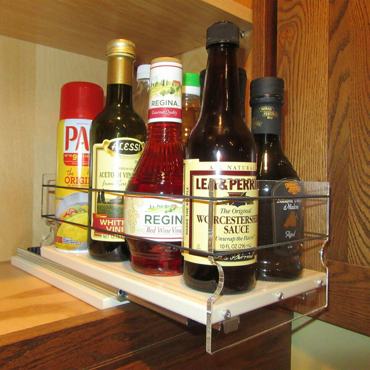 Vertical Spice 10.6" x 6.9" x 5" Cabinet/Pantry Spice Organizer Drawer, Cream - VMInnovations