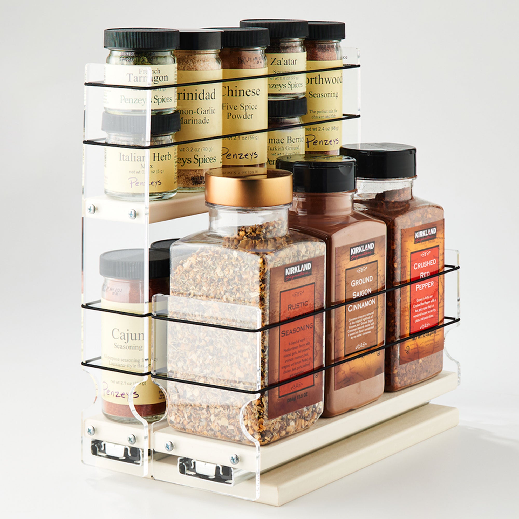 Vertical Spice Dual Tier 3 Drawer Spice Rack & Storage Organizer (Open Box)