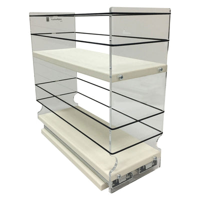 Vertical Spice Cabinet 2 Tier Sliding Storage Drawer Organizer (Open Box)