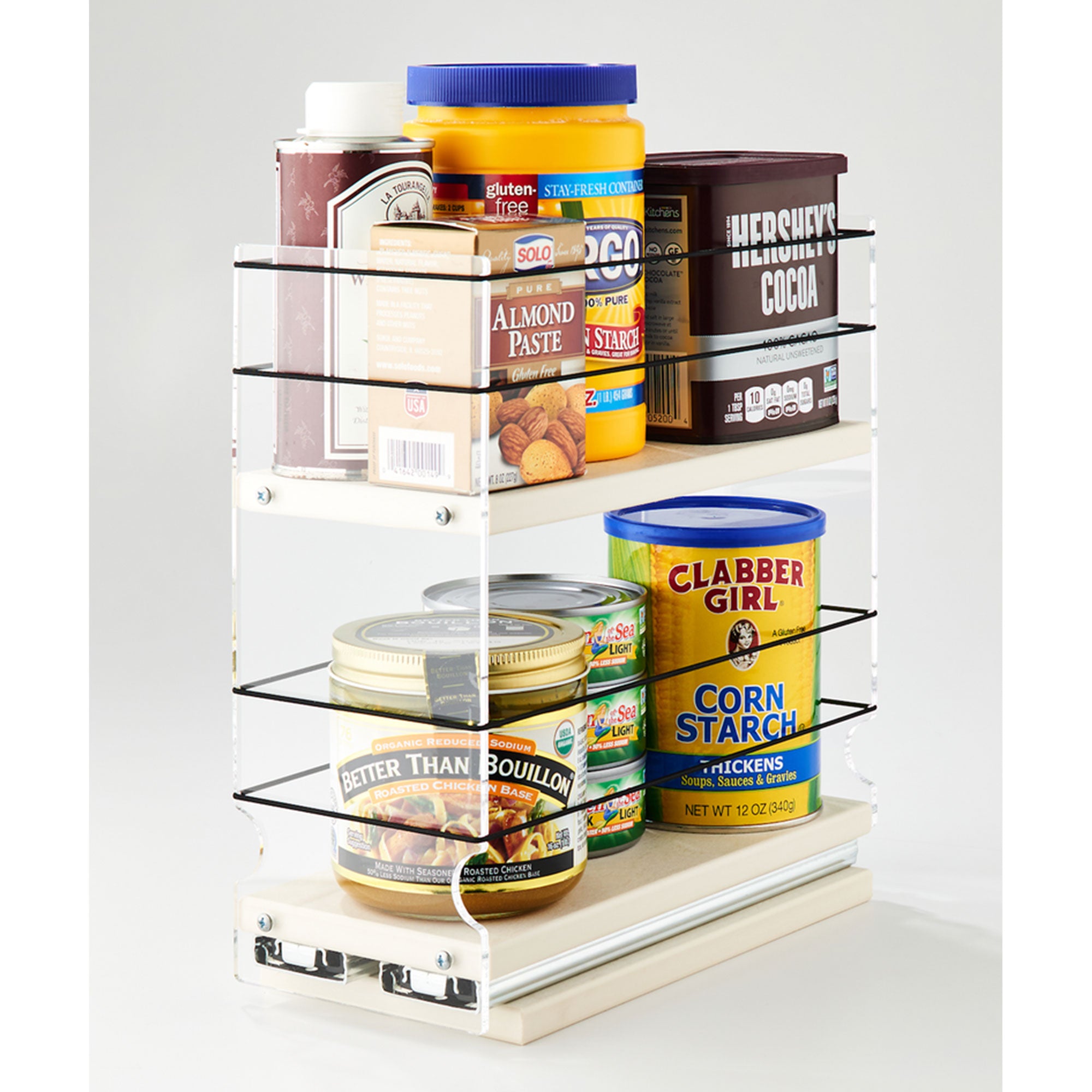 Vertical Spice Cabinet 2 Tier Sliding Storage Drawer Organizer (Open Box) - VMInnovations