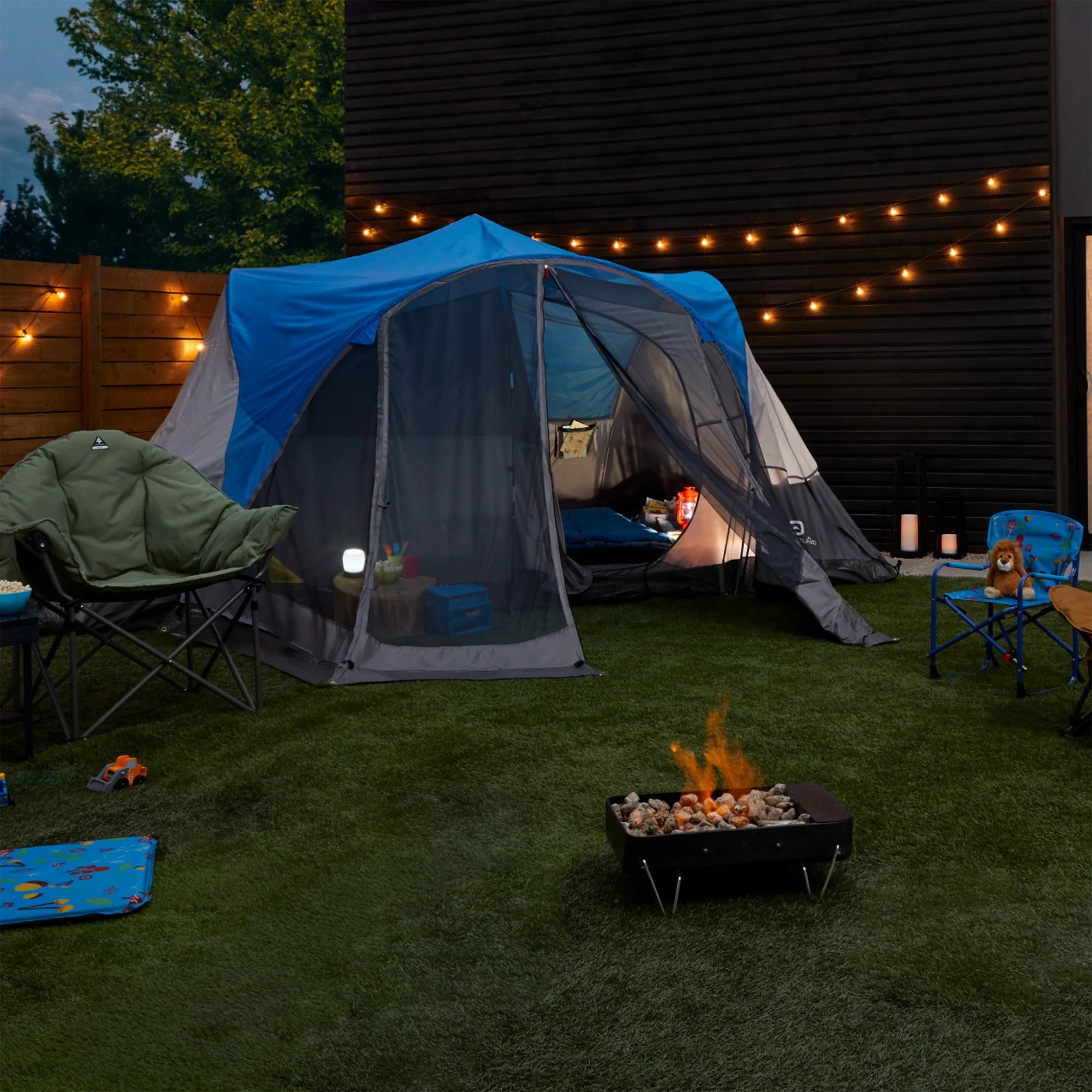 Outbound 8 Person Easy Up Camping Dome Tent with Rainfly & Porch (Open Box) - VMInnovations
