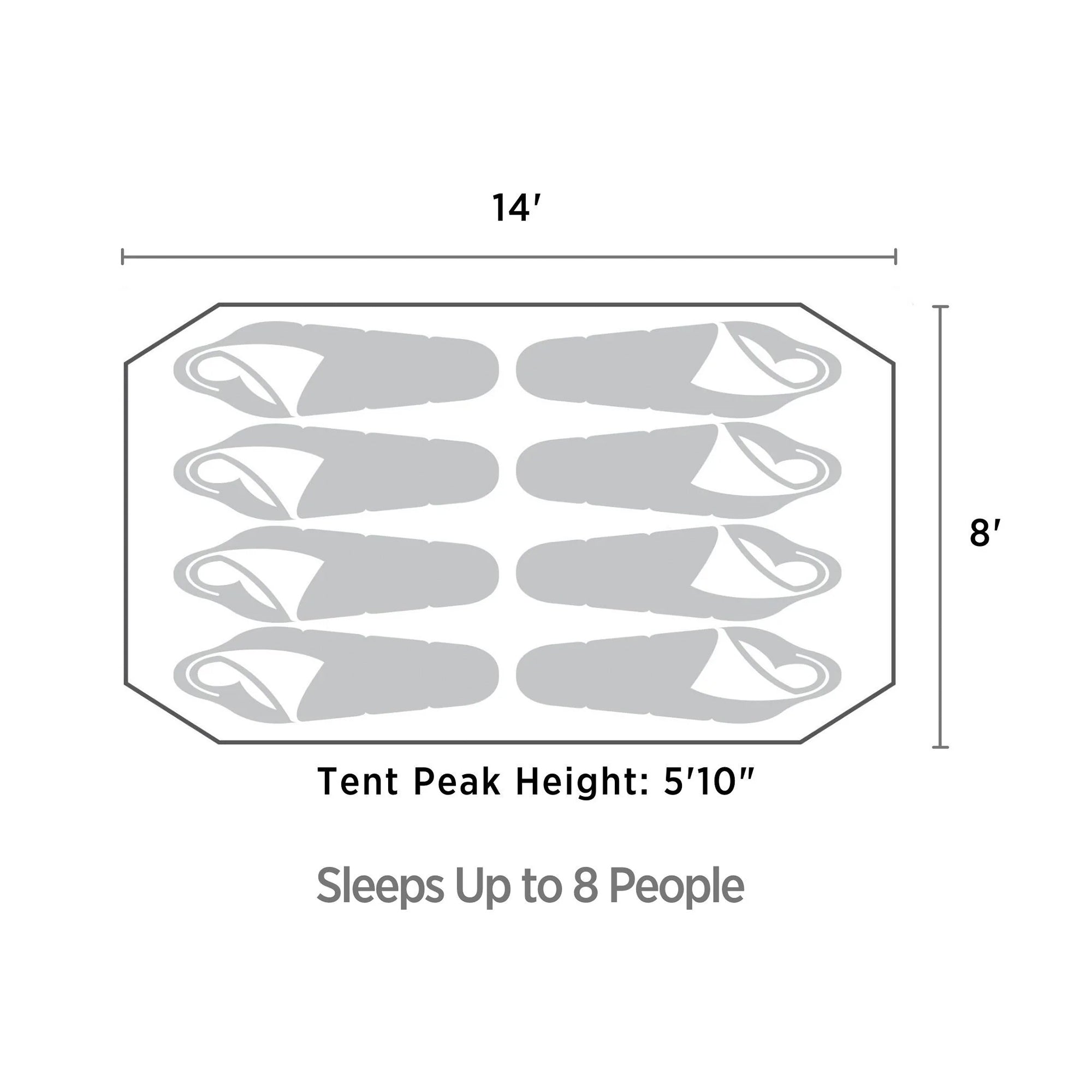 Outbound 8 Person 3 Season Easy Up Camping Dome Tent w/Mesh Wall & Rainfly(Used) - VMInnovations