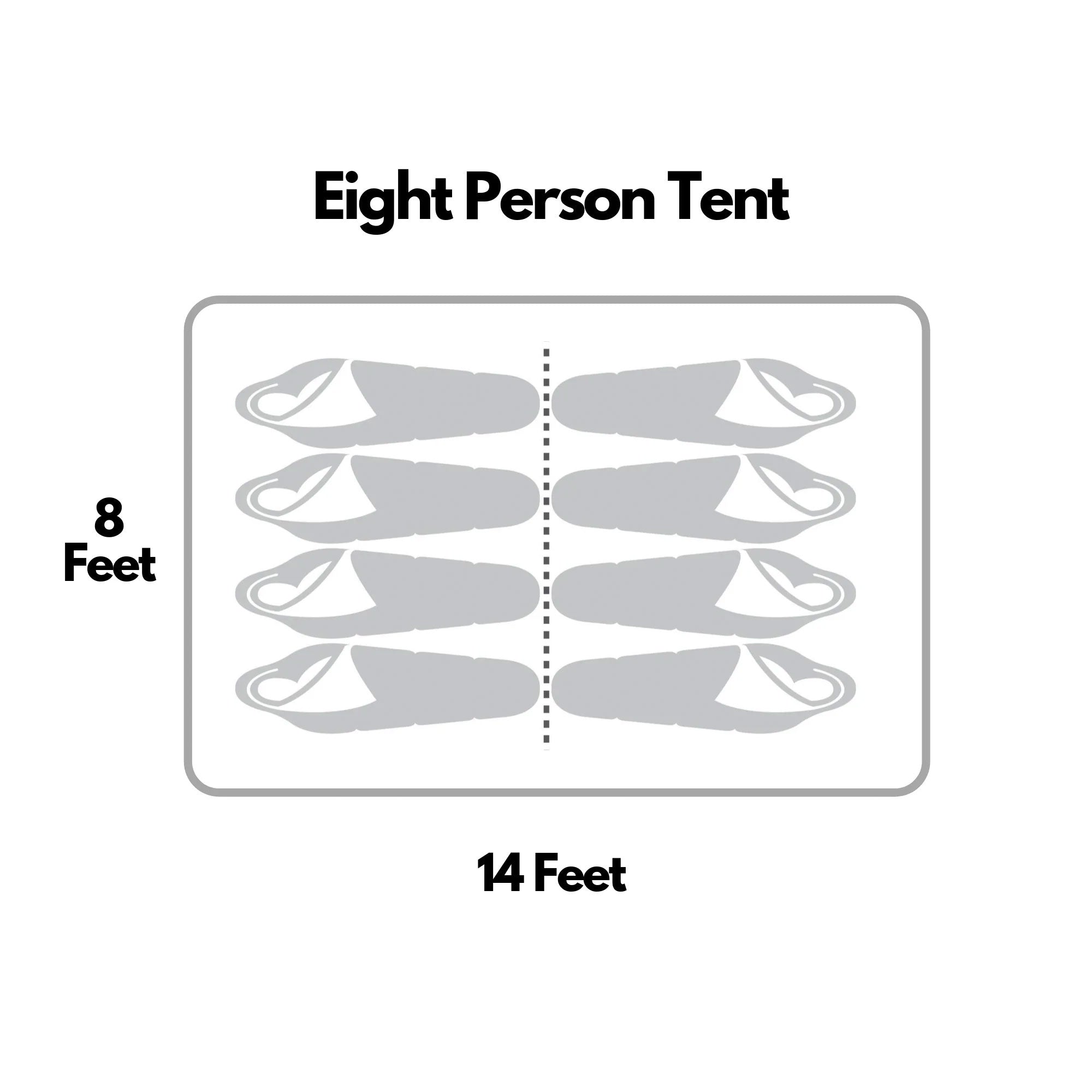 Outbound 8 Person Easy Up Camping Dome Tent with Rainfly & Bag (Open Box) - VMInnovations