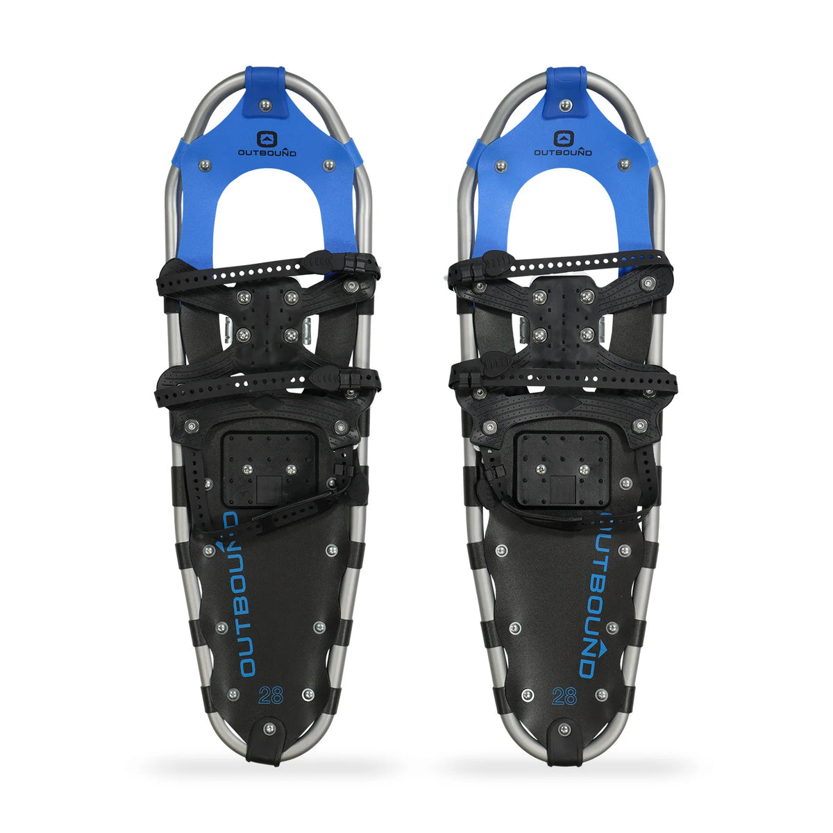 Outbound Men and Women's Lightweight 36 x 8" Aluminum Frame Snowshoes, Black
