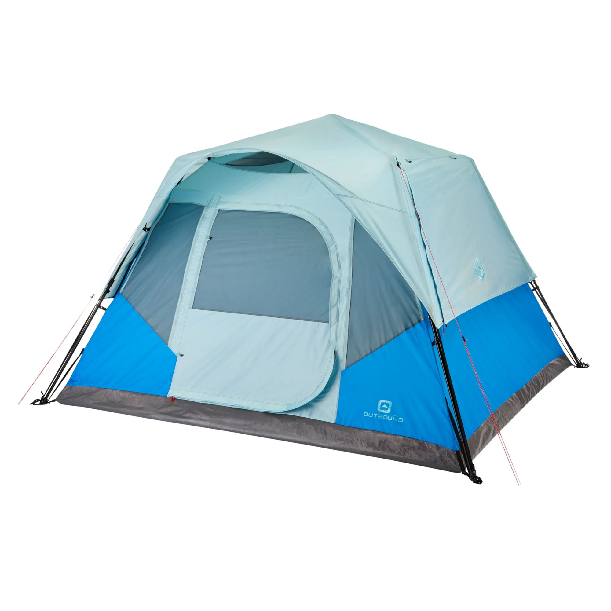 Outbound 6 Person 3 Season Cabin Tent with Rainfly and Carry Bag, Blue (Used)