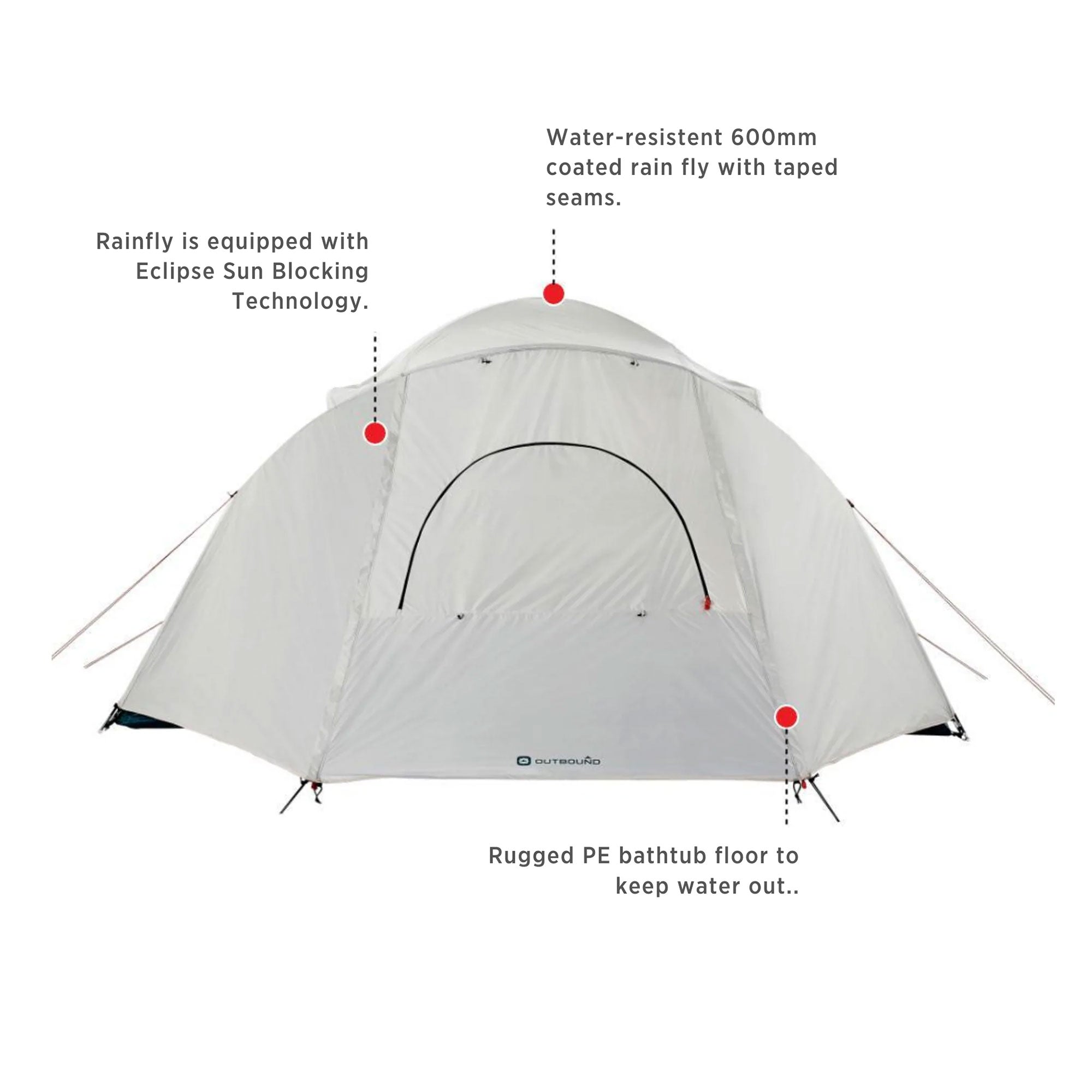 Outbound 8 Person 3 Season Camping Black-Out Dome Tent with Rainfly (Open Box) - VMInnovations