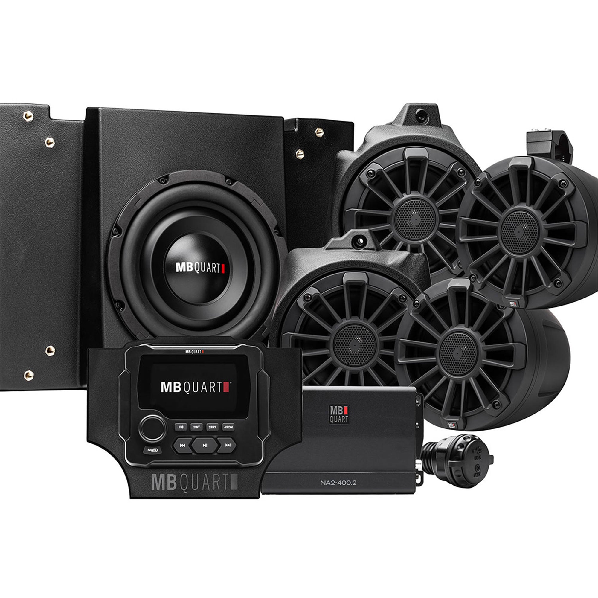 MB Quart 500 Watt STAGE 5 Tuned Audio System, Honda Talon Compatible (Open Box)