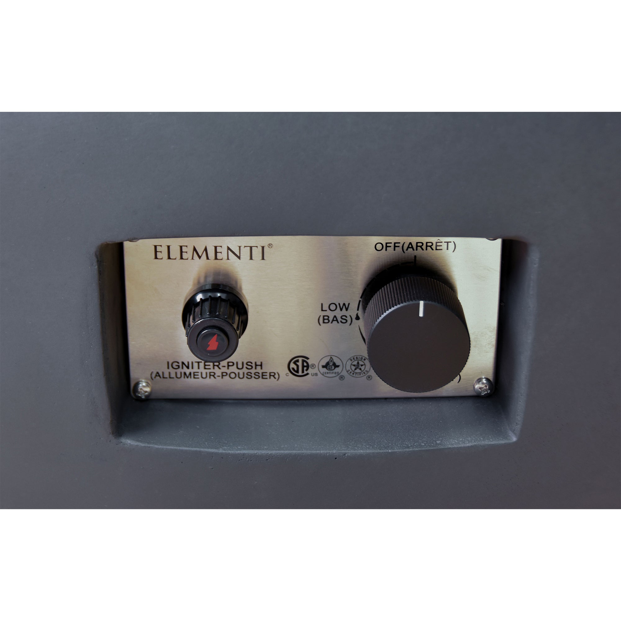 Elementi Liquified Petroleum Lunar Bowl Fire Pit w/ Auto Ignition & Clean Flame